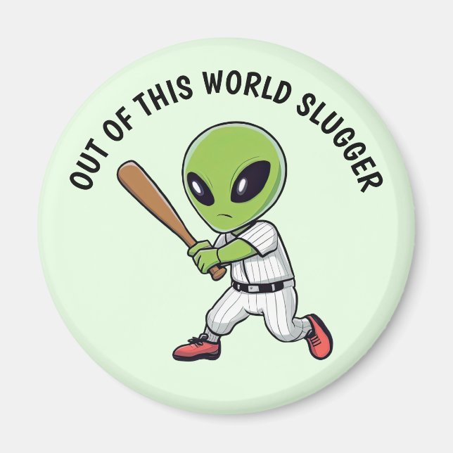 Aimant Alien de baseball (Devant)