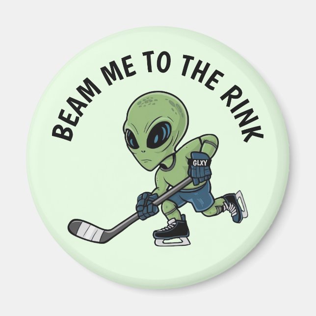 Aimant Alien de hockey (Devant)