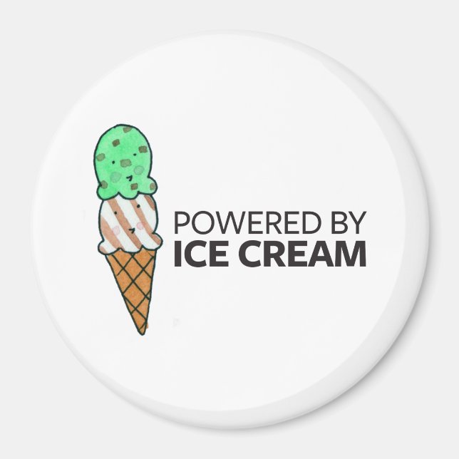 Aimant Alimenté par de la crème glacée (Devant)