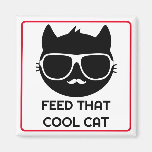 Aimant Alimenter Ce Cool Chat Pet Rappel D'Alimentation M (Devant)