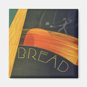 Aimant Aliments sains vintages, Pain de blé de grain enti