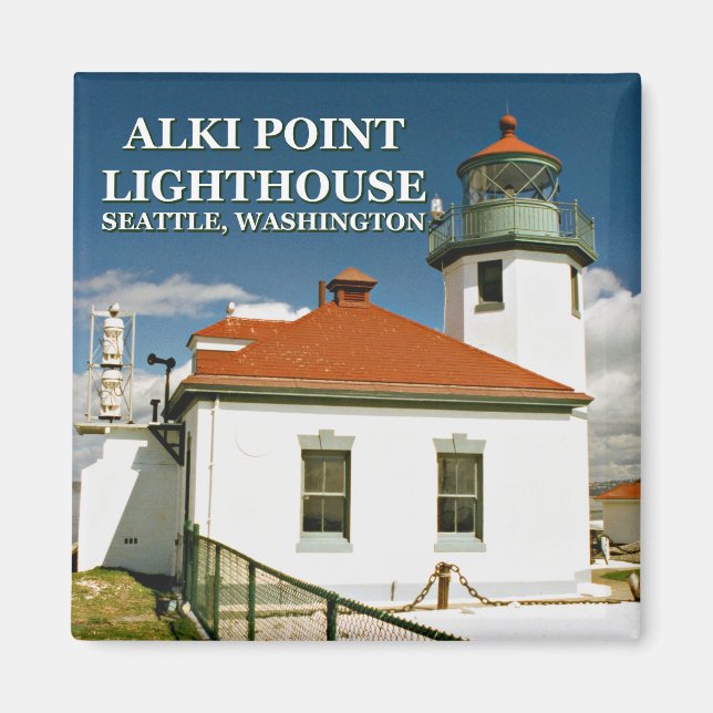 Aimant Alki Point Lighthouse, Seattle Washington (Devant)