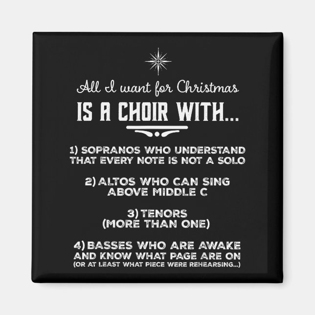 Aimant All I Want For Christmas Is A Choir With Sopranos  (Devant)