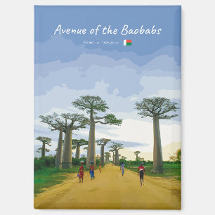 Aimant Allée des Baobabs, Madagascar - Paysage Plat