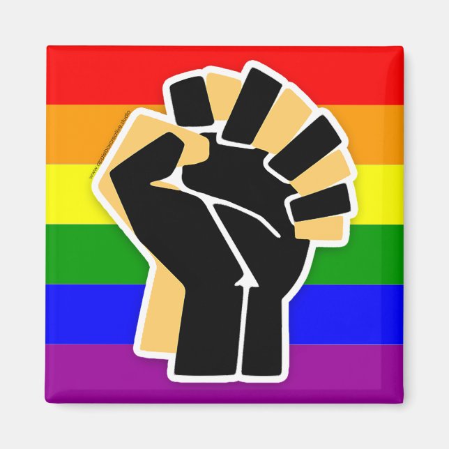 Aimant Allée noire LGBTQ (Devant)