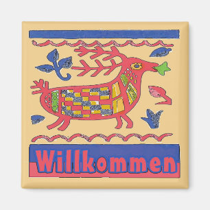 Aimant Allemand Bienvenue Folk Deer