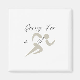 Aimant Aller Courir, Cadeau pour Passionné de Course à Pi