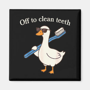 Aimant Aller se faire nettoyer les dents drôle de l'oie d