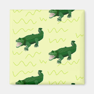 Aimant Alligator sur jaune