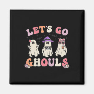 Aimant Allons Gouls Retro Halloween Fantômes Femmes Jeune