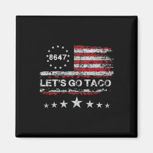 Aimant Allons-y Taco 8647 Drapeau américain 86 47 Hommes