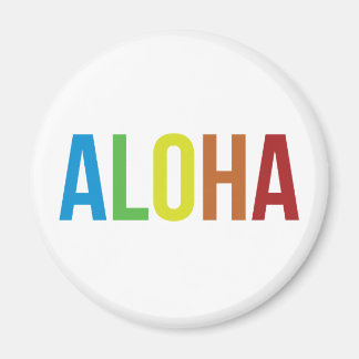 Aimant Aloha arc-en-ciel