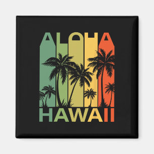 Aimant Aloha Hawaii Palmier Tropical Île Hawaïenne Re