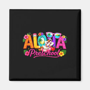 Aimant Aloha maternelle floral tropicale oie idiote dos