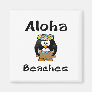 Aimant Aloha Plages Penguin Hula Dance Funny T Shirt