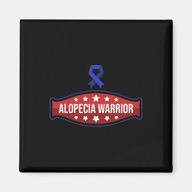 Aimant Alopecia Sensibilisation Perte de cheveux Guerrier (Devant)