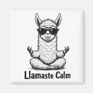 Aimant Alpaca Séjour Calme Llamaste Lama Yoga Amusant