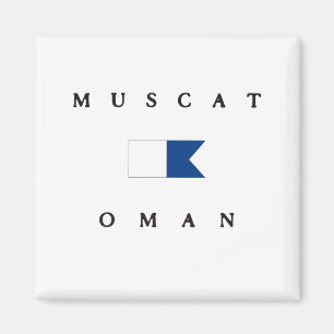 Aimant Alpha drapeau de piqué de Muscat Oman