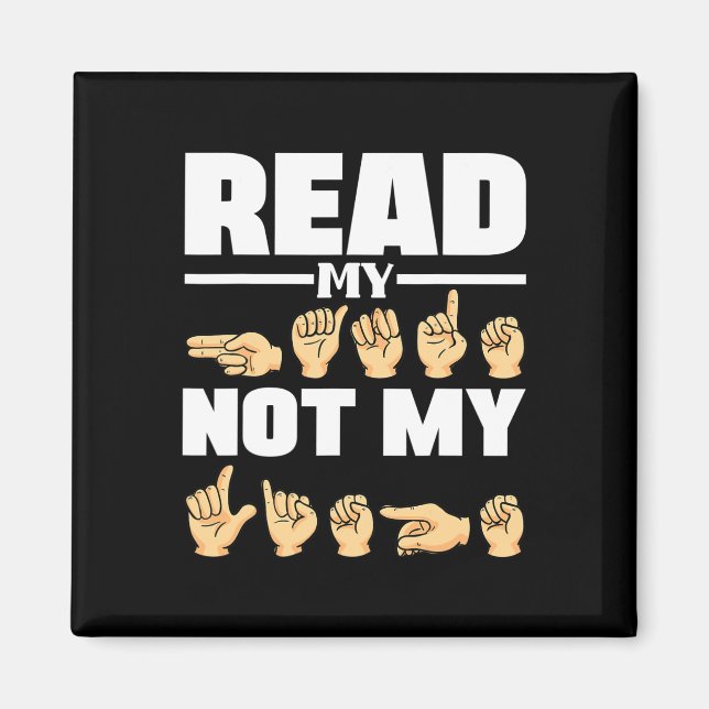 Aimant Alphabet American Sing Language Asl Citation de l' (Devant)