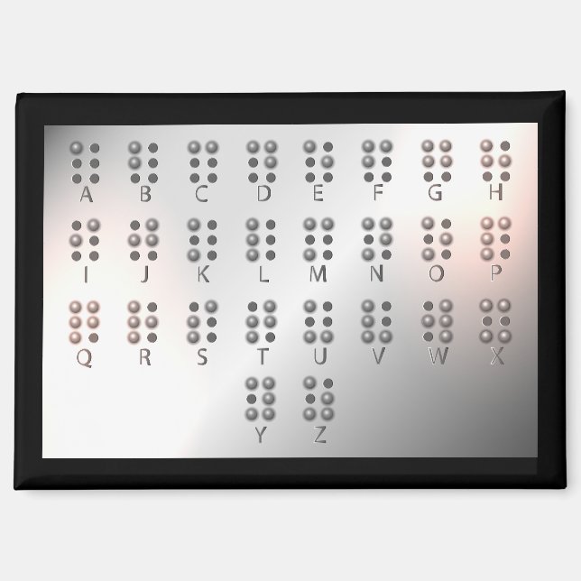 Aimant alphabet braille (Recto)