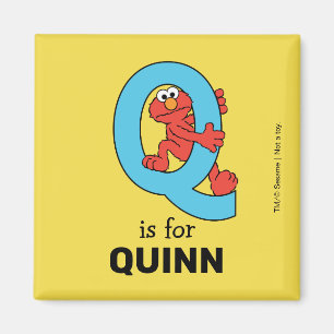 Aimant Alphabet d'Elmo Q Bleu
