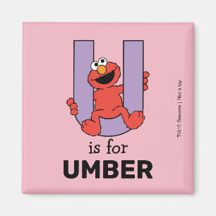 Aimant Alphabet d'Elmo U Violet