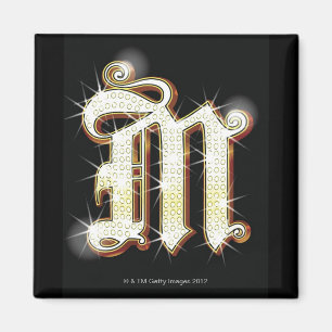 Aimant Alphabet M de Bling