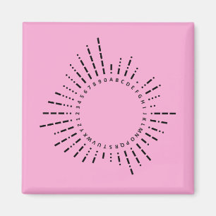 Aimant Alphabet Morse – Édition Rose STEM