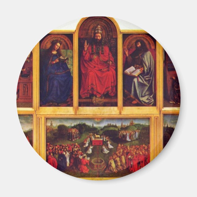 Aimant Altar Gand De L'Agneau Mystique Vue De La Scène (Devant)