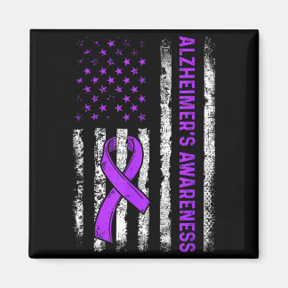 Aimant Alzheimer's awareness fight american usa flag