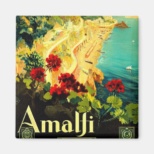 Aimant Amalfi Italy Italia VintageTravel Advertisement