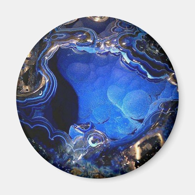Aimant Amanite de géode azurite (Devant)