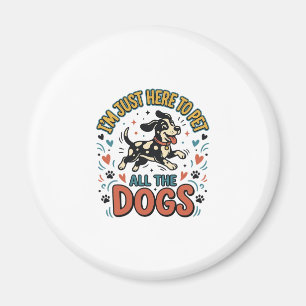 Aimant Amateur de chien drôle Vintage pour chien tous les
