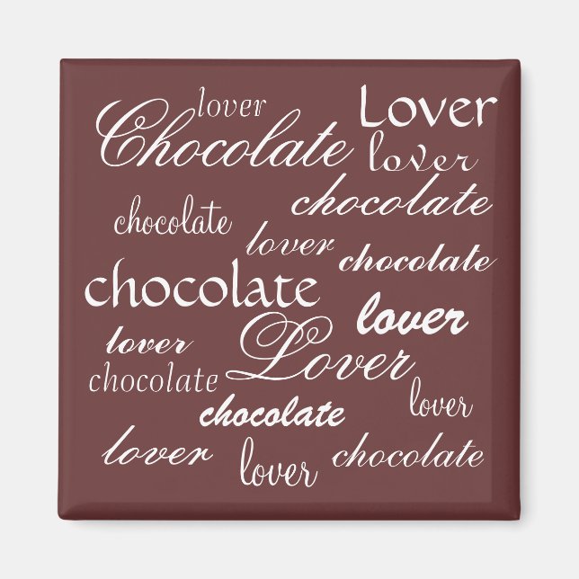 Aimant Amateur de chocolat (Devant)
