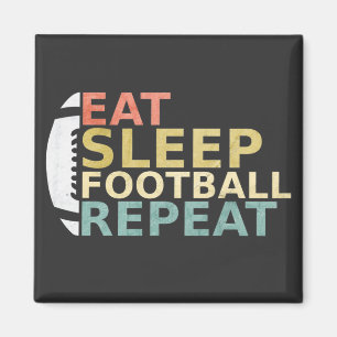 Aimant Amateur De Football Mange Sleep Football Répétitio