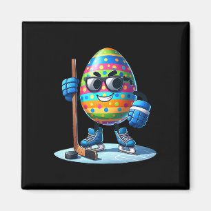 Aimant Amateurs de Hockey de Pâques Oeufs Lapin Oeufs Lap