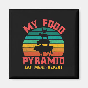 Aimant Amateurs de viande Ma pyramide alimentaire Manger 