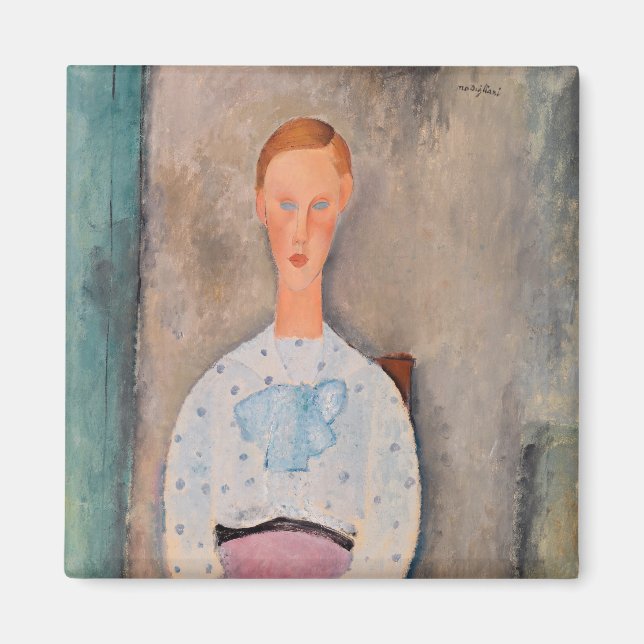 Aimant Amedeo Modigliani - Une fille avec une blouse Polk (Devant)
