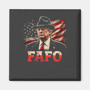 Aimant Américain Donald Trump FAFO USA Drapeau patriotiqu