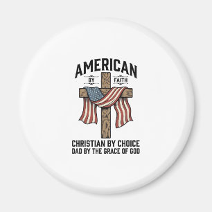 Aimant Américain par la foi Christian Papa Croix Patrioti