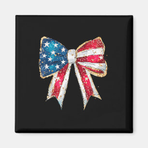 Aimant Américaine Féminine 4 Juillet Drapeau Américain Co