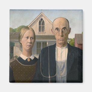 Aimant American Gothic : Vie rurale pauvre paysan