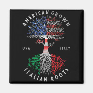 Aimant American Grown Italian Roots Italy Flag National
