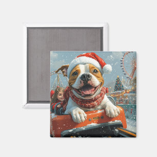 Aimant American Staffordshire Chien Noël