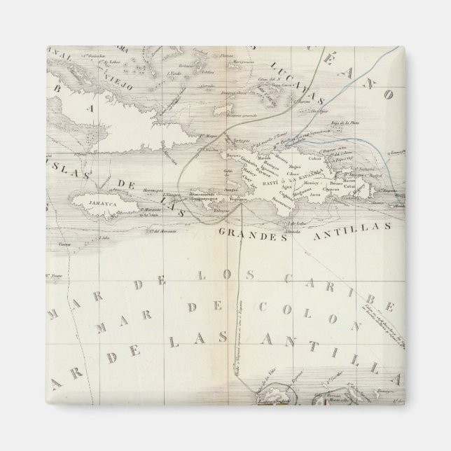 Aimant Amérique du Sud, Antilles (Devant)