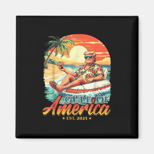 Aimant Amérique Golfe Trump 2024 Retro Beach Usa America