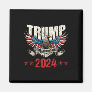 Aimant Amérique Retour US Drapeau Américain Trump 2024 Ho