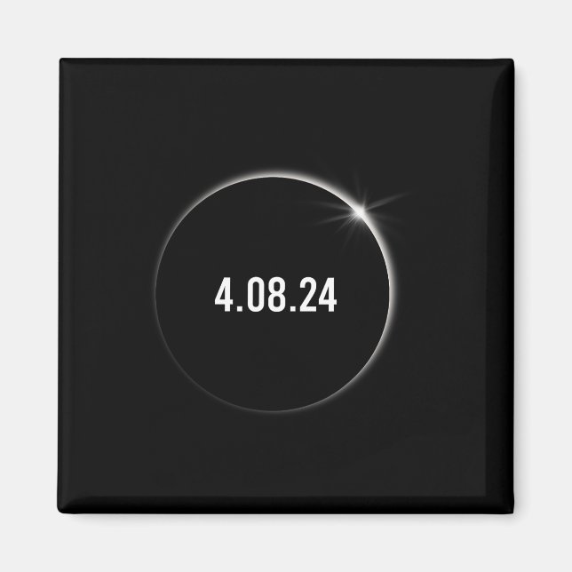 Aimant Amérique Totalité 04.08.24 Total Éclipse Solaire 2 (Devant)