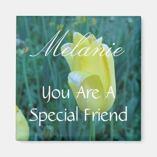 Aimant Ami spécial personnalisé Tulipe jaune