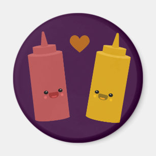 Aimant Amis de ketchup et de moutarde